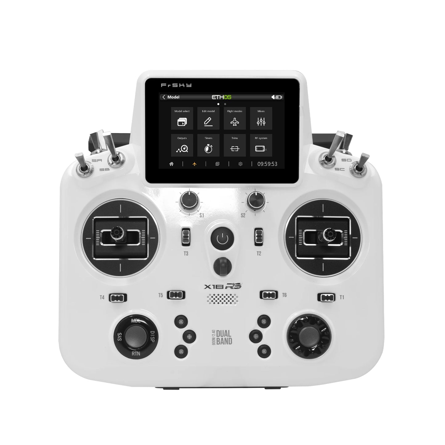 FrSky Tandem X18RS Radio, 24 Channels, LoRa Tuner Technology, for Adults, Two-Way Radio, Chameleon, Ruby Red, Meteorite Grey