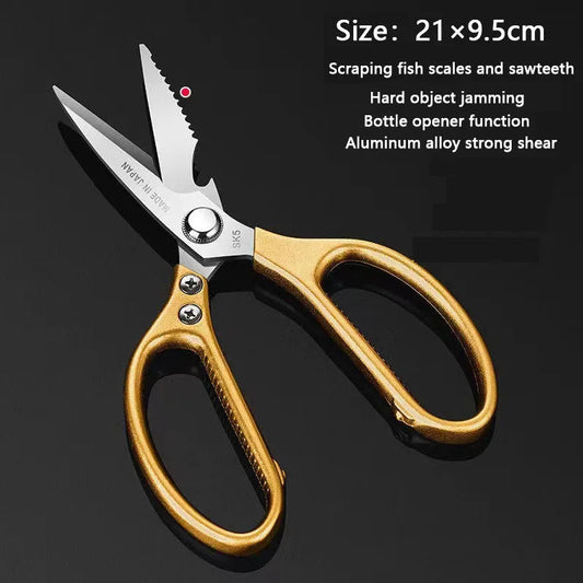 Stainless Steel Kitchen Scissors Multifunctional Chicken Bone Scissors Shear Fish Duck Cut Chef Professional Scissors Knife Tool